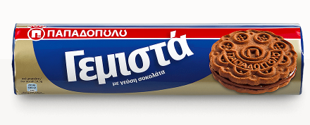 &quot;Gemista&quot; sandwich biscuits with chocolate flavored cream