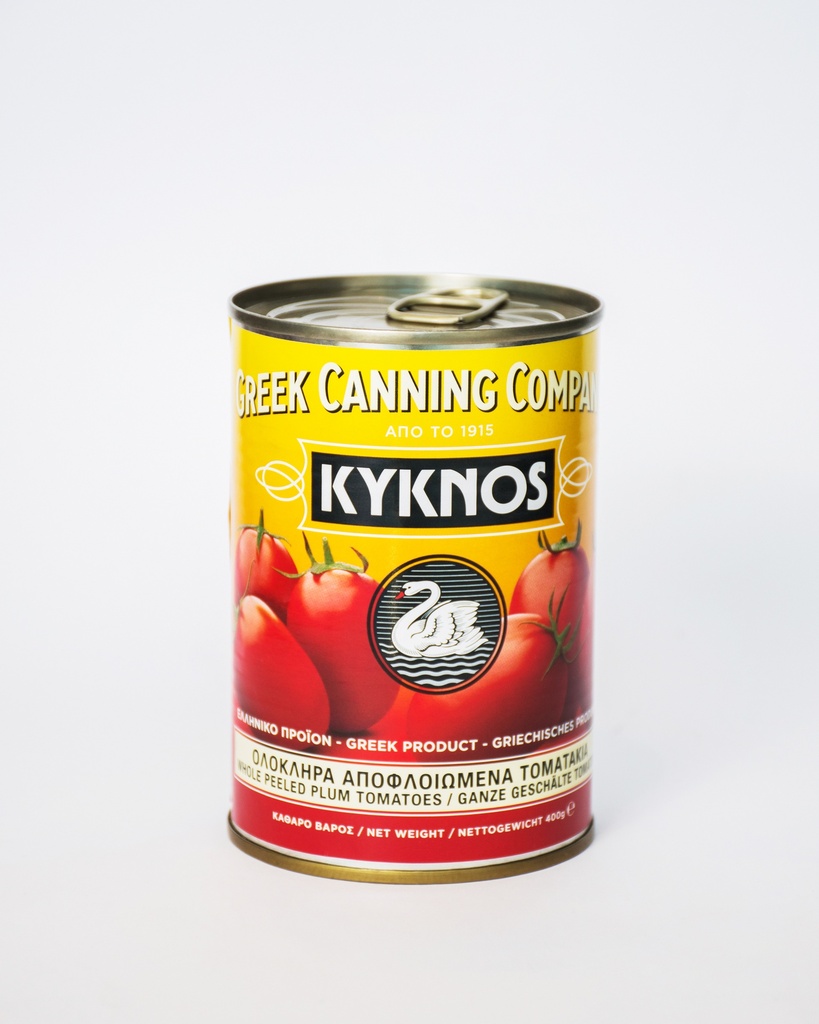 طماطم كيكنوس يونانية ممتازة كاملة مقشرة بعصير الطماطم 400 غرام