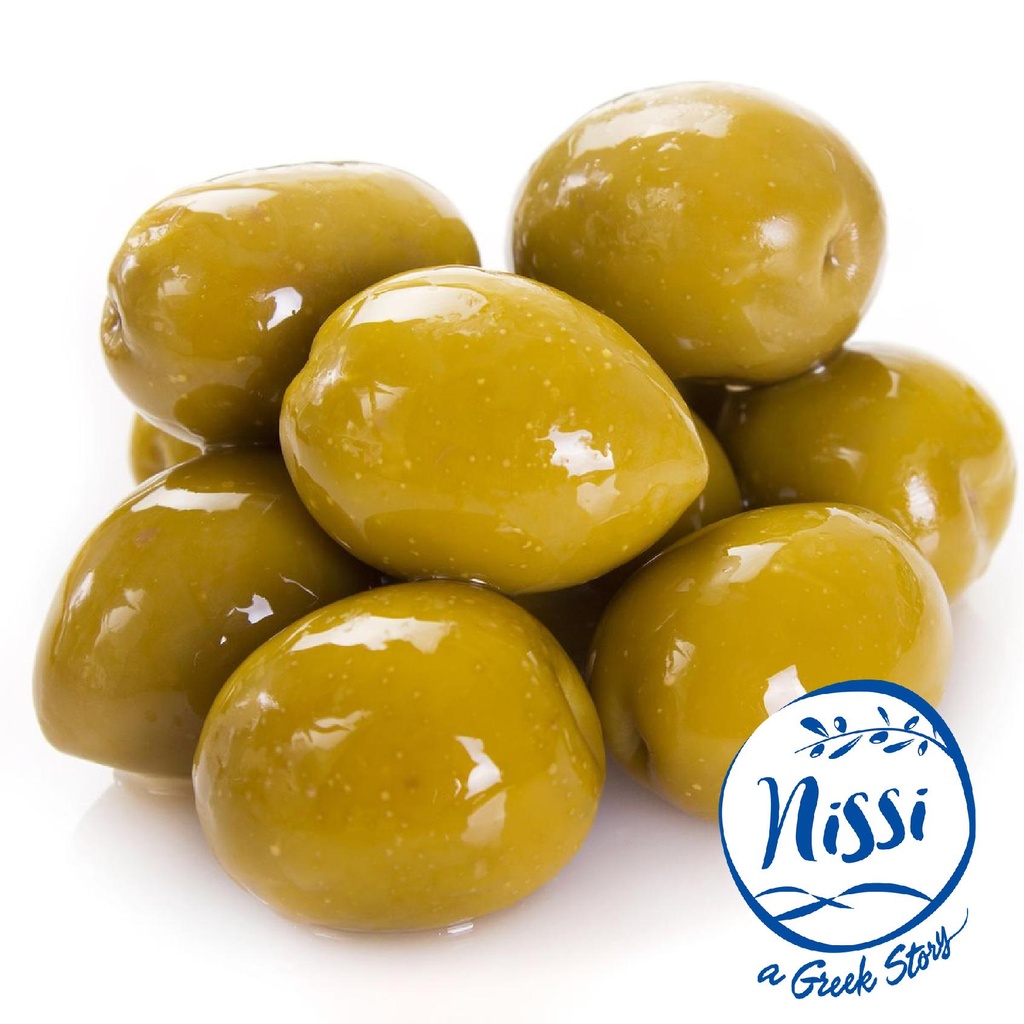 Organic Greek Nissi Halkidiki Olives Large Pitted 250g