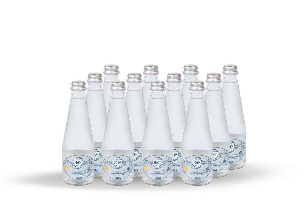 Nissi Greek Mountain Spring Water Glass Bottle 330ml (12pc) | Agora