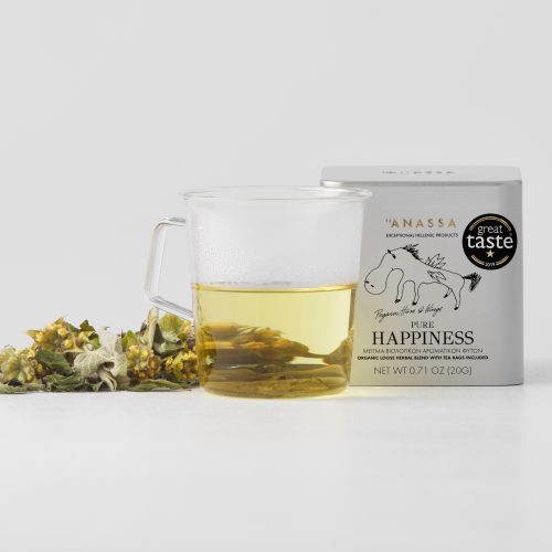 علبة معدنية من شاي السعادة العضوي