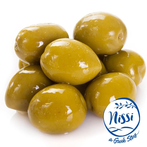 Organic Greek Nissi Halkidiki Olives Large (with Pit) 500g