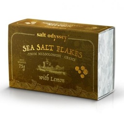 Greek Luxury Organic Sea Salt Flakes Lemon 75g
